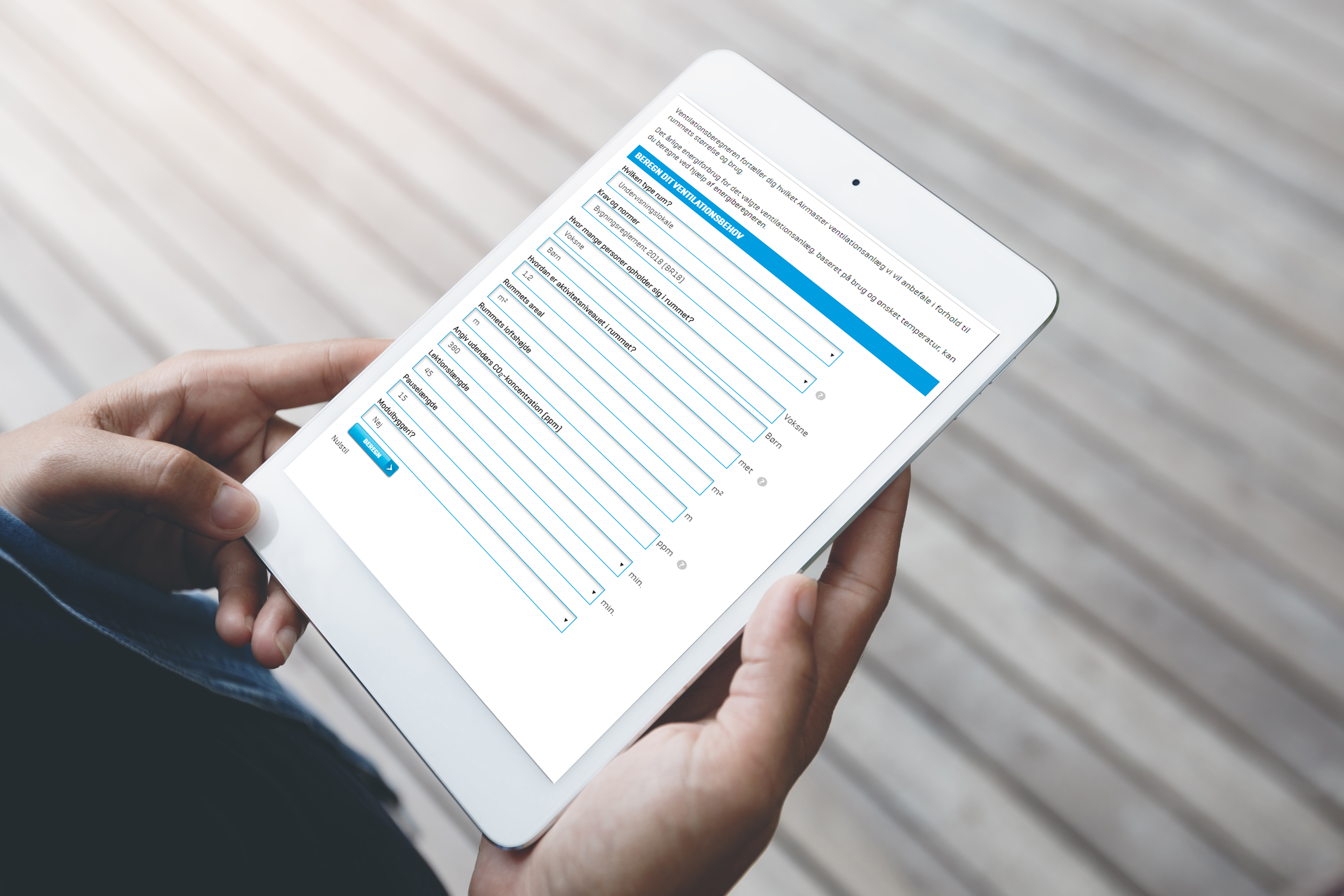 Beräkna ventilationskapacitet